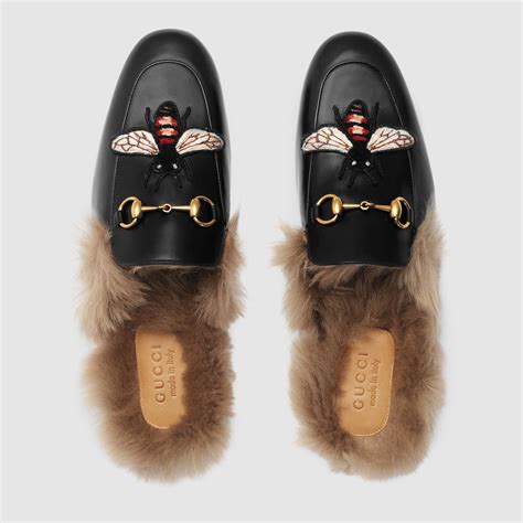 fluffy mule heels gucci|gucci fur slides.